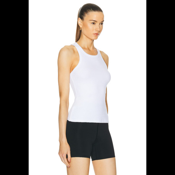Alo  Yoga white Ribbed Devoted Tank XS NWT - Picture 2 of 8